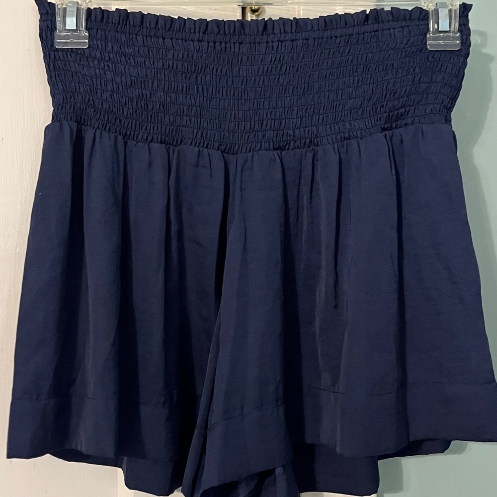 Navy Women's Smocked Shorts